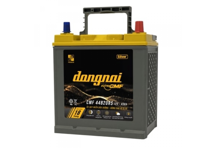 Ắc quy xe ô tô Đồng Nai Extra CMF 44B20L (12V-43Ah)